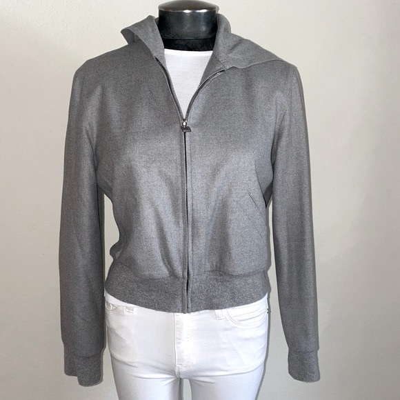 Ralph Lauren Collection Wool Crop Zip-Up Hoodie - Picture 5 of 16